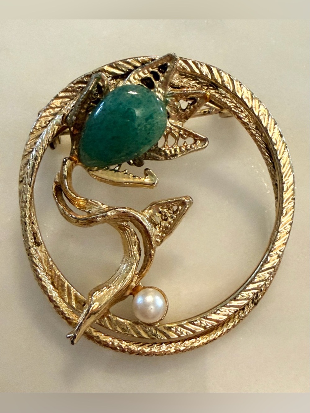 Vintage "Jade Garden" Brooch by Sarah Coventry, c. 1966 - Dainty & Feminine